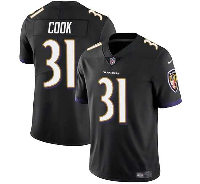 Youth Baltimore Ravens #31 Dalvin Cook Black Stitched Jersey Dzhi